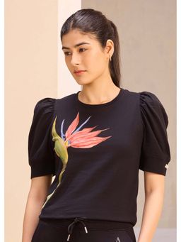 Alonge - Black Floral Top