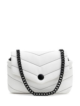 MIRAGGIO - Mia Quilted Sling/Crossbody Bag for Women- White