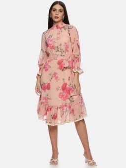 IS.U - Floral High-low Lace Dress