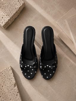 drunch - Black Amalfi Polka Heels
