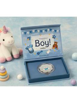 SAMIKA - 999 Silver Baby Boy Welcome Keepsake Gift Box