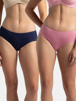 Jockey - 1802 Women Micro Modal Elastane Hipster - C.Rose & Classic Navy (Pack of 2)
