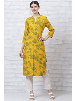 Rangriti - Yellow Printed Kurta