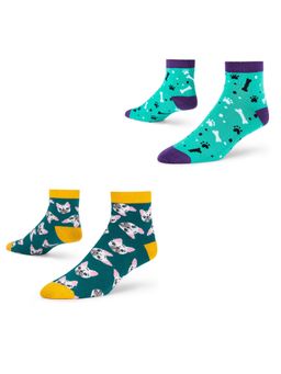 Dynamocks - Men and Women Ankle Length Socks - Free Size - Pack of 2 Pairs