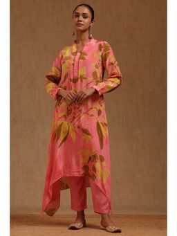 Soch - Women Pink Printed Kurta with Pant
