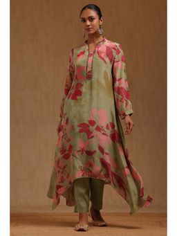Soch - Women Green Printed Kurta with Pant