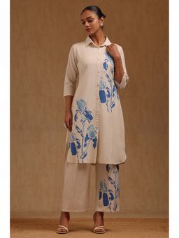 Soch - Women Cream Cotton Floral Co-Ord Set