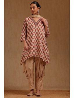 Soch - Women Beige Floral Kurta with Salwar Pant and Dupatta