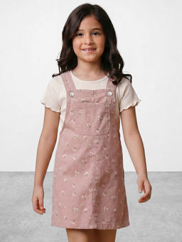 R&B - Pink Cotton Girl Dungaree