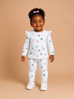 Mi Arcus - Cotton Printed Co-Ord Set - Aqua