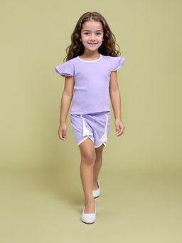 Toonyport - Girls Solid Co-Ord - Lavender (Set of 2)