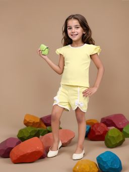 Toonyport - Girls Solid Co-Ord - Yellow (Set of 2)