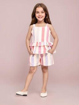 Toonyport - Girls Cotton Printed Co-Ord - Pink (Set of 2)