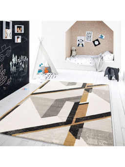 OBSESSIONS - Ultra Soft Non Shedding Abstract Bedside Runner Tan