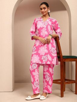 Gerua By Libas - Pink Floral Printed Co-Ord Set