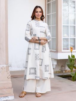 Autumnlane - Karen Angel Cotton Kurta With Palazzo