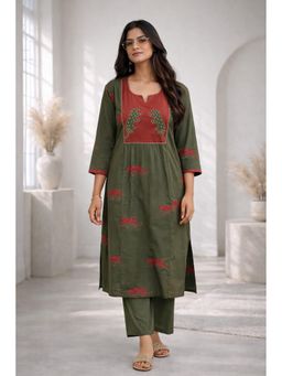 Autumnlane - Abira Olive Printed Co-Ord Set