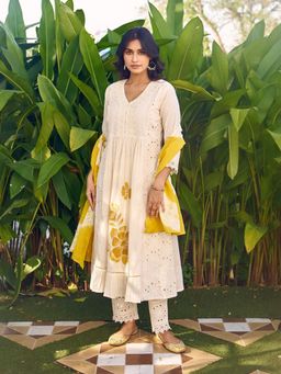Autumnlane - Wespret Amber Cotton Kurta With Pant & Dupatta
