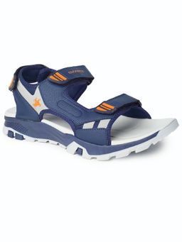 BUCKAROO - Navy Blue Textile Open Toe Pu Pair Of Sandals