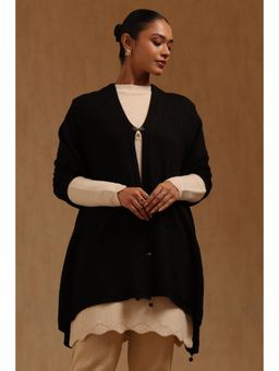 Soch - Womens Black Acrylic Knitted Shawl