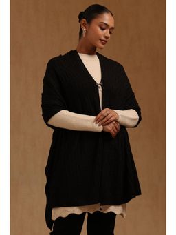 Soch - Womens Black Acrylic Knitted Shawl