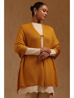 Soch - Womens Mustard Acrylic Knitted Shawl