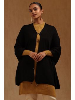 Soch - Womens Black Acrylic Knitted Shawl