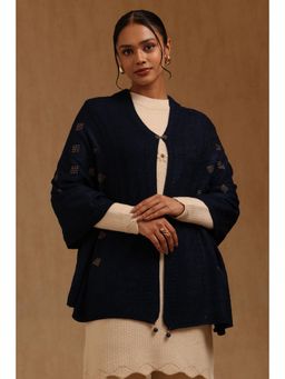 Soch - Womens Navy Blue Acrylic Shawl