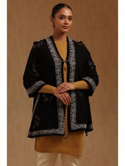 Soch - Womens Black Acrylic Knitted Shawl