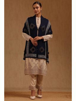 Soch - Womens Navy Blue Acrylic Shawl