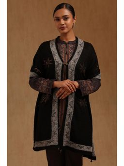 Soch - Womens Black Acrylic Knitted Shawl