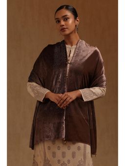 Soch - Womens Earth Velvet Solid Shawl