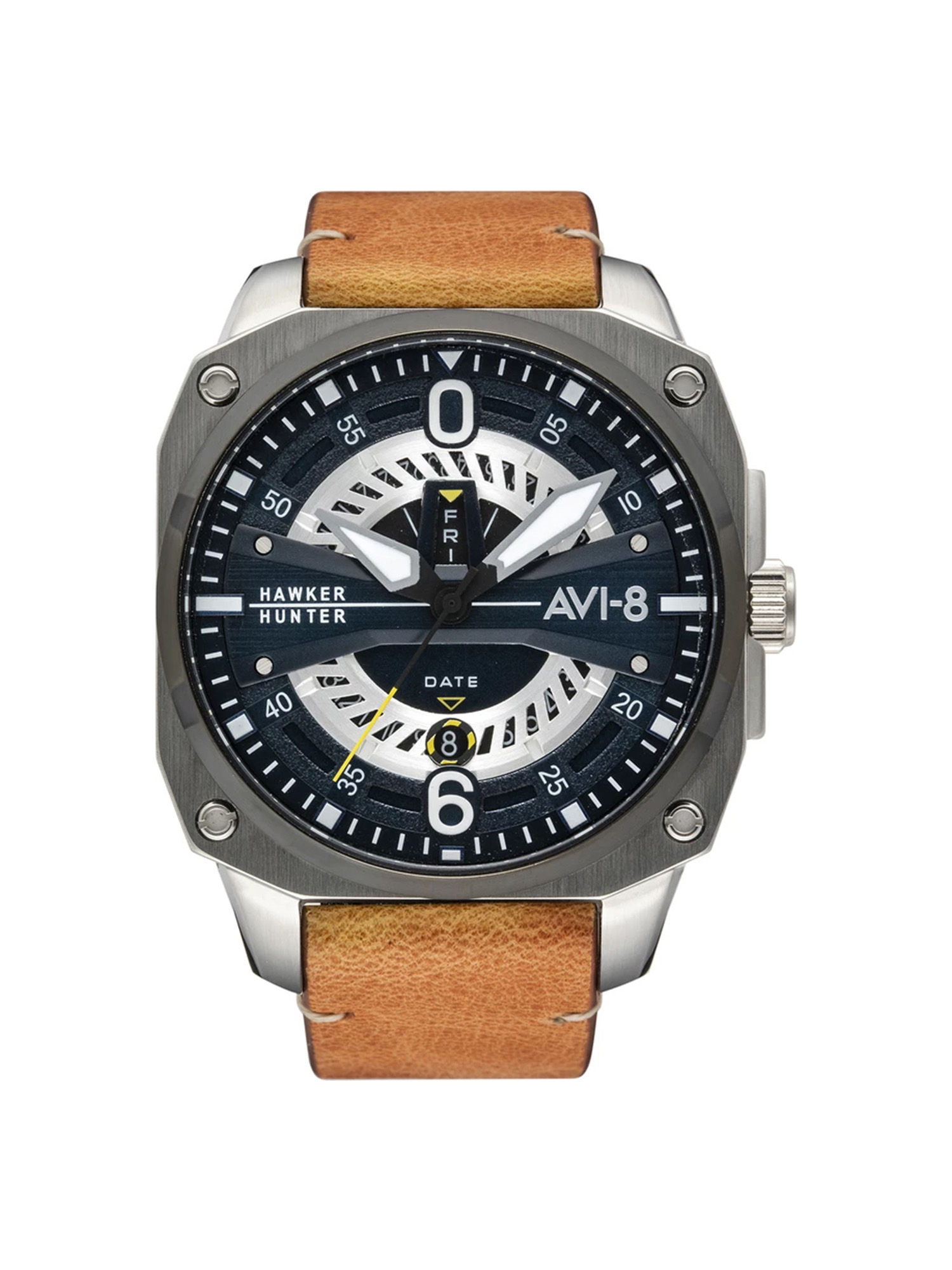 Buy AVI-8 Hawker Hunter Date Day Analog Blue Dial Color Men Watch