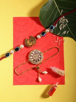 Gahan - Multi-Color Bhai Bhabhi Rakhi Set
