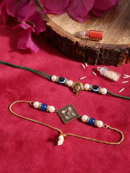Gahan - Multi-Color Bhai Bhabhi Rakhi Set