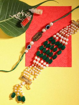 Gahan - Green Bhai Bhabhi Rakhi Set