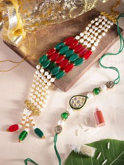 Gahan - Multi-Color Bhai Bhabhi Rakhi Set