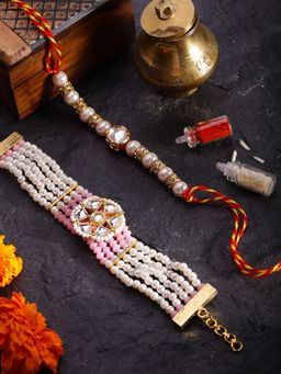 Gahan - White Bhai Bhabhi Rakhi Set