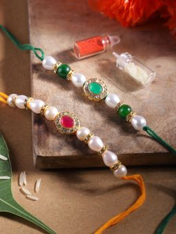 Gahan - Multi-Color Bhai Bhabhi Rakhi Set