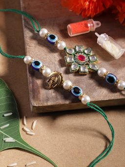 Gahan - Green Bhai Bhabhi Rakhi Set
