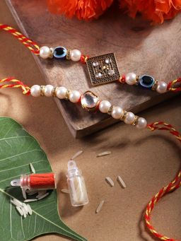 Gahan - Orange Bhai Bhabhi Rakhi Set