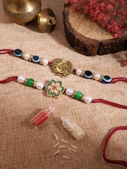 Gahan - Multi-Color Bhai Bhabhi Rakhi Set