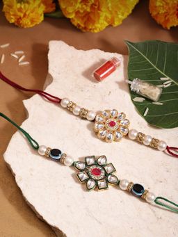 Gahan - Multi-Color Bhai Bhabhi Rakhi Set