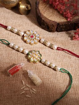 Gahan - Multi-Color Bhai Bhabhi Rakhi Set