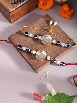 Gahan - Blue Bhai Bhabhi Rakhi Set