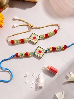 Gahan - Multi-Color Bhai Bhabhi Rakhi Set
