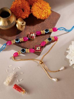 Gahan - Pink Bhai Bhabhi Rakhi Set