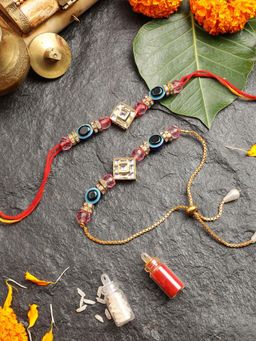 Gahan - Multi-Color Bhai Bhabhi Rakhi Set