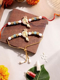 Gahan - Multi-Color Bhai Bhabhi Rakhi Set