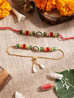 Gahan - Multi-Color Bhai Bhabhi Rakhi Set